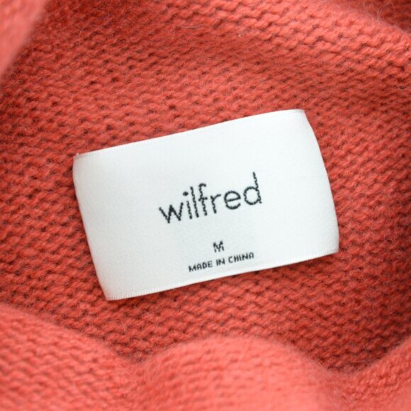 NWOT Aritzia Wilfred 100% Cashmere Montpellier Luxe Turtleneck Dusty Rose Sz M - Picture 4 of 7